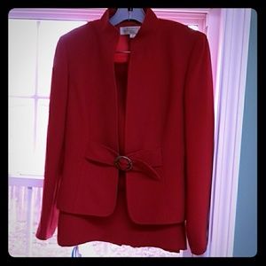 Suit jacket with matching sleeveless top and skirt